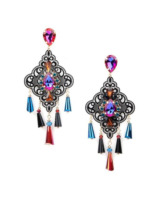 green crystal drop earring - 17862650 - Very Small Image - 1