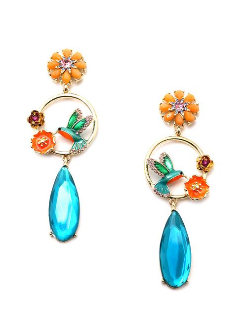 gold metal drop earring - 17862688 - Very Small Image - 1