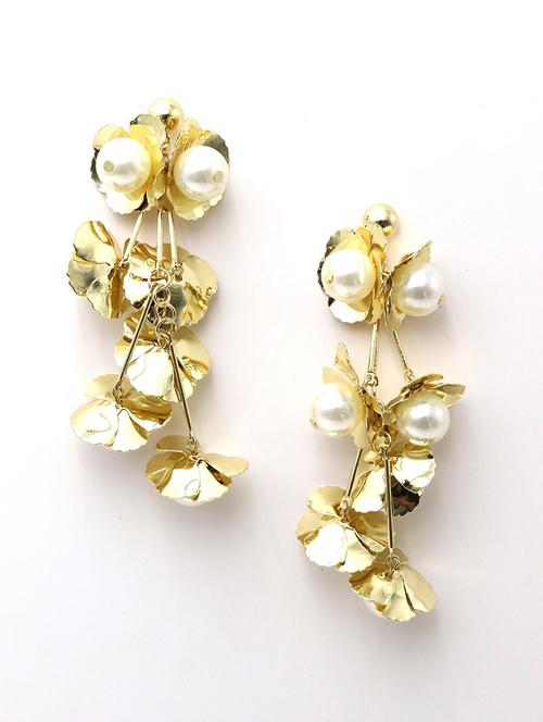 gold metal drop earring - 17862690 - Very Small Image - 1