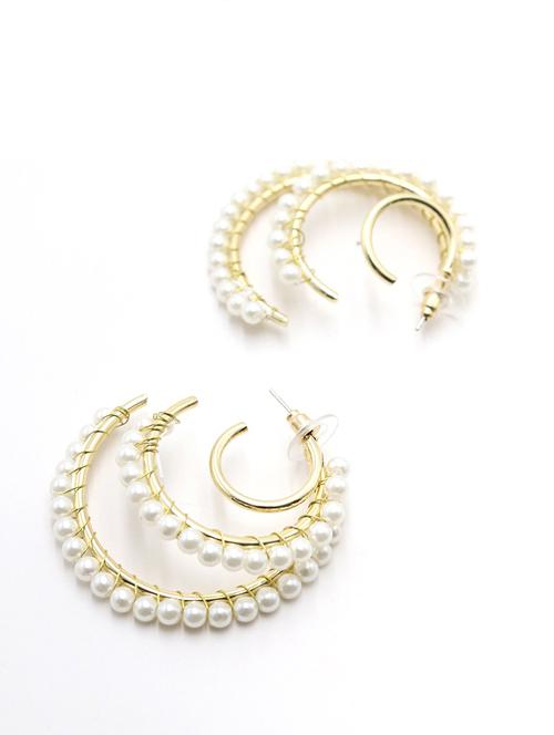 green metal hoop earring - 17862714 - Very Small Image - 1