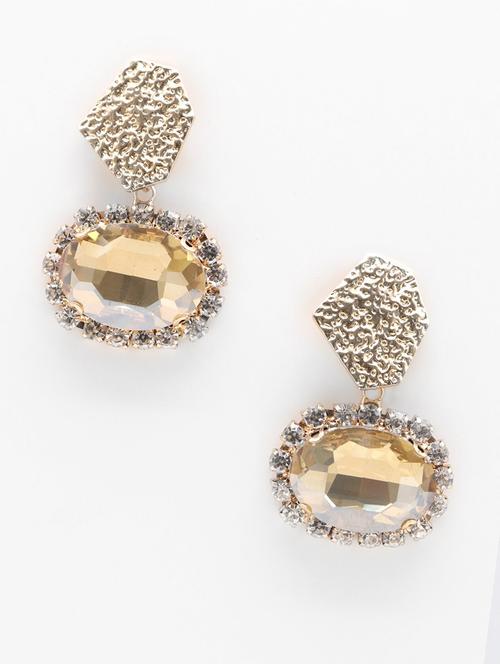 gold metal drop earring - 17862796 - Very Small Image - 1