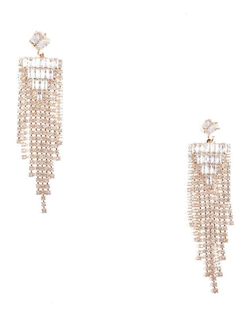 gold metal drop earring - 17862864 - Very Small Image - 1