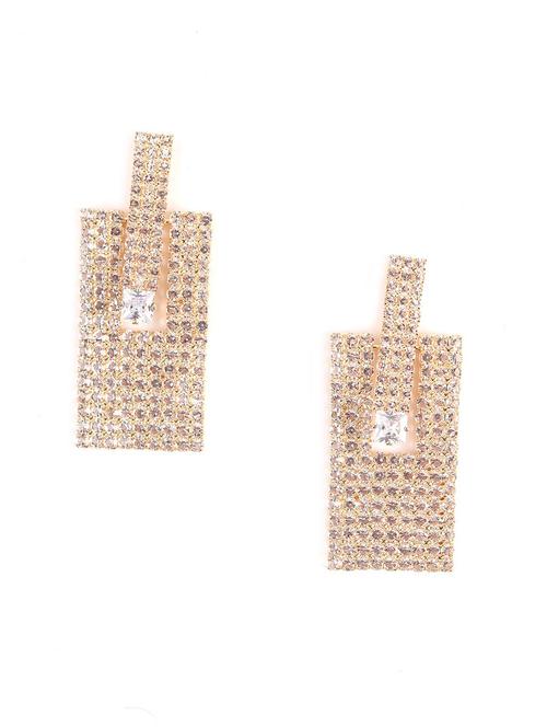 gold metal drop earring - 17862892 - Very Small Image - 1