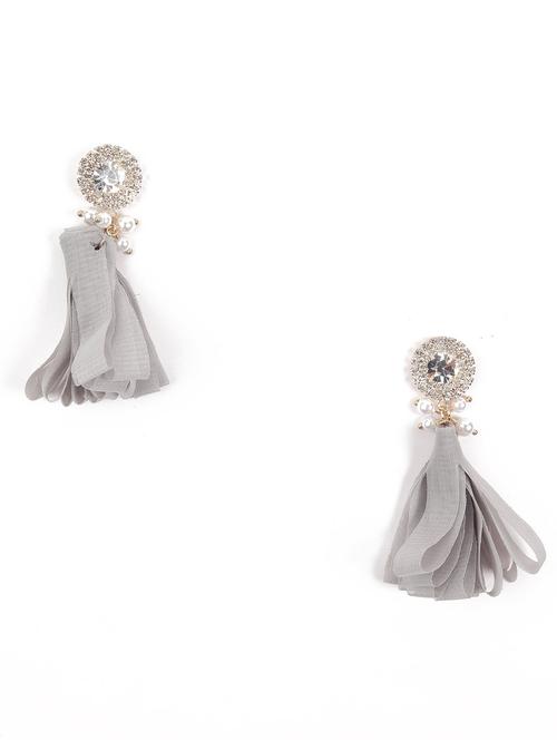 grey metal drop earring - 17862906 - Very Small Image - 1