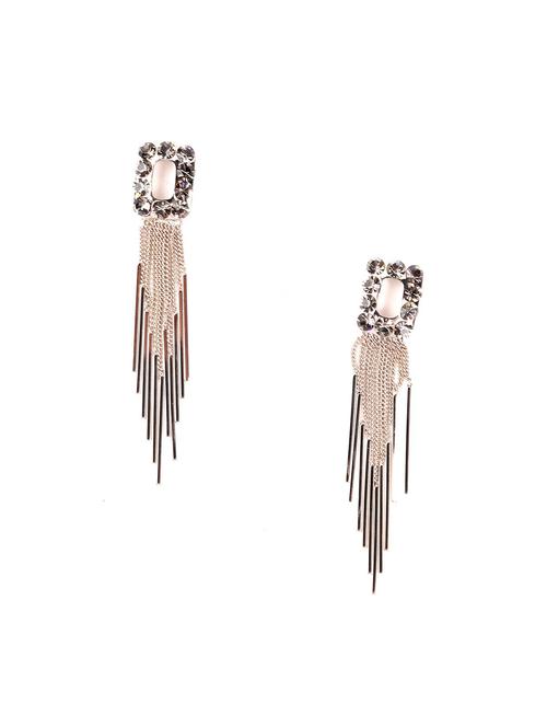 gold metal drop earring - 17862913 - Very Small Image - 1