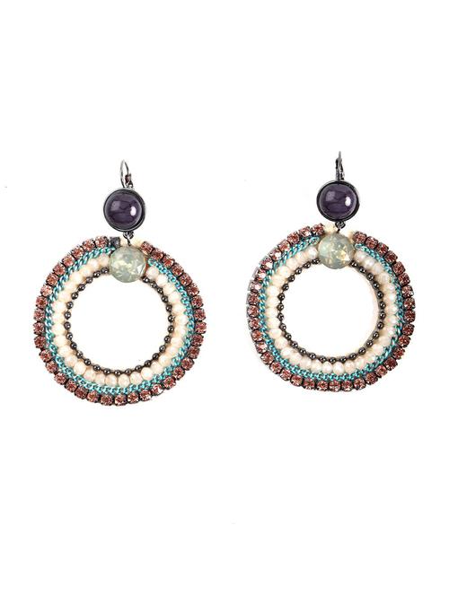 gold metal drop earring - 17862941 - Very Small Image - 1