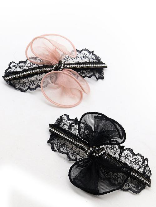 black cotton hair pin - 17863166 - Very Small Image - 1