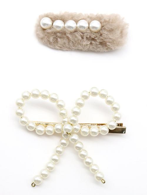 gold velvet hair clips - 17863168 - Very Small Image - 1