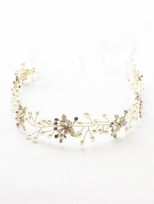 gold metal hair band - 17863177 - Very Small Image - 1