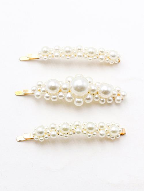 gold metal hair clip - 17863178 - Very Small Image - 1