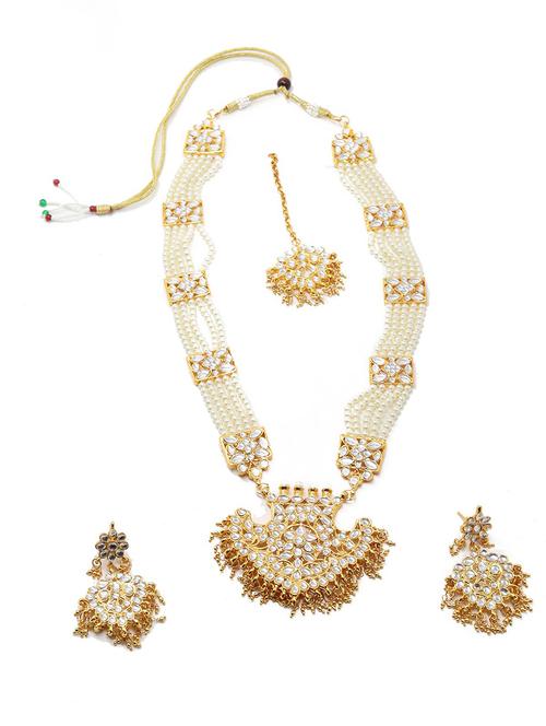 white metal necklaces and earring - 17863274 - Very Small Image - 1