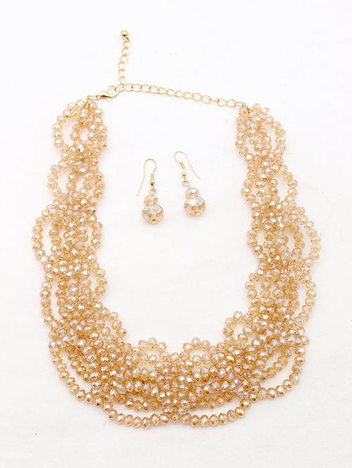 gold metal necklaces and earring - 17863311 - Very Small Image - 1