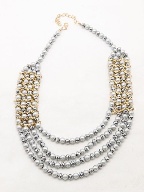 white metal necklace - 17863395 - Very Small Image - 1