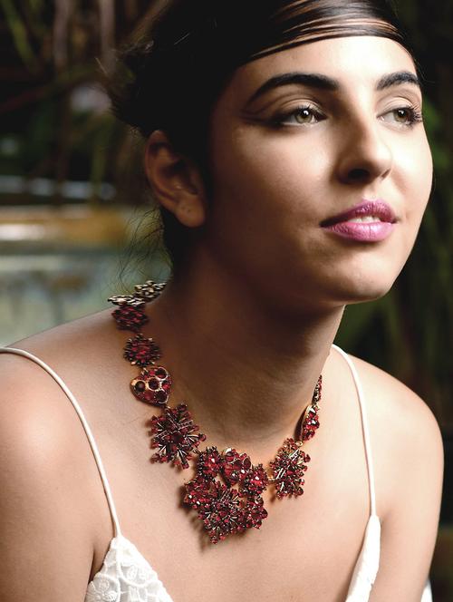 odette red elegant stone necklace! - 17863430 - Very Small Image - 1