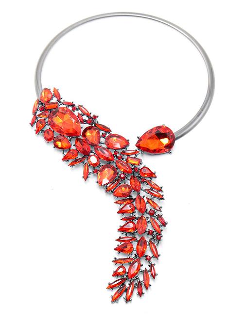 odette sassy black metal red gem necklace - 17863442 - Very Small Image - 1