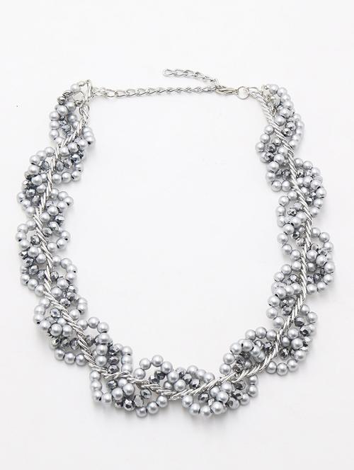 odette silver-coloured anklet-type bead necklace - 17863446 - Very Small Image - 1