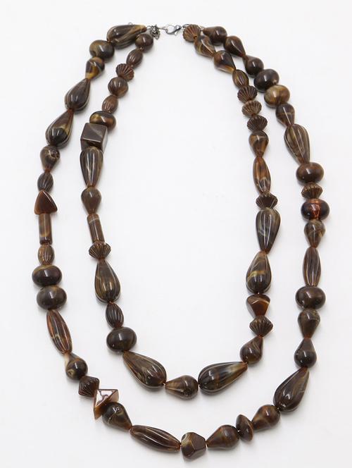 odette tanned bead necklace - 17863449 - Very Small Image - 1