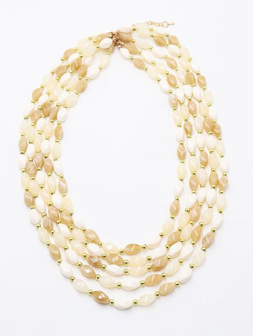 odette flaxen-coloured bead necklace - 17863458 - Very Small Image - 1