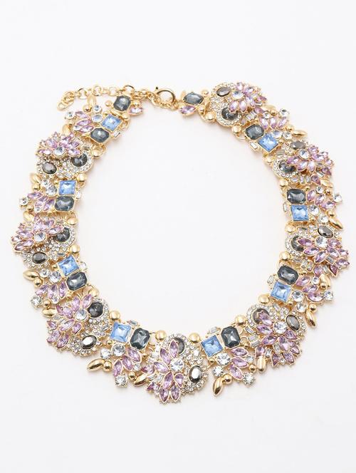 odette blanched diamante and clear stone necklace - 17863462 - Very Small Image - 1