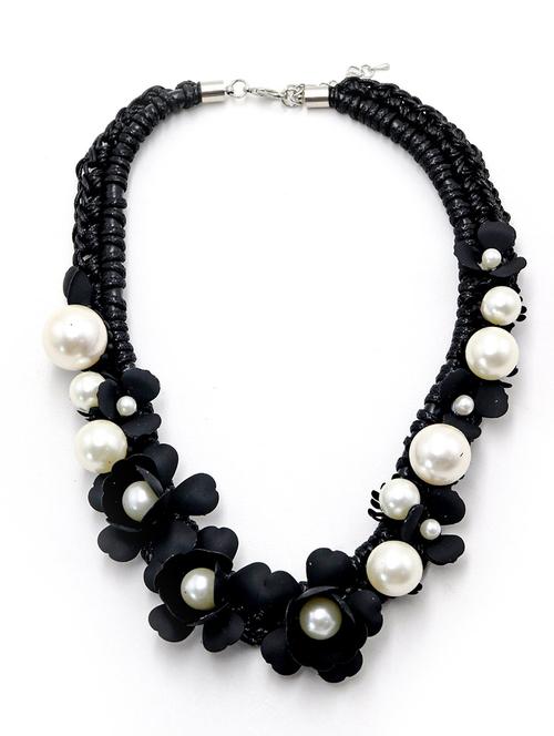 odette docile black and faux pearl necklace - 17863476 - Very Small Image - 1