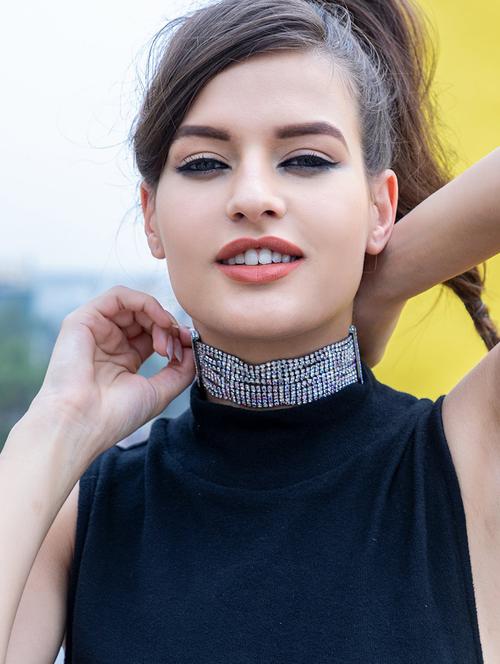 odette rhine stone choker necklace - 17863484 - Very Small Image - 1