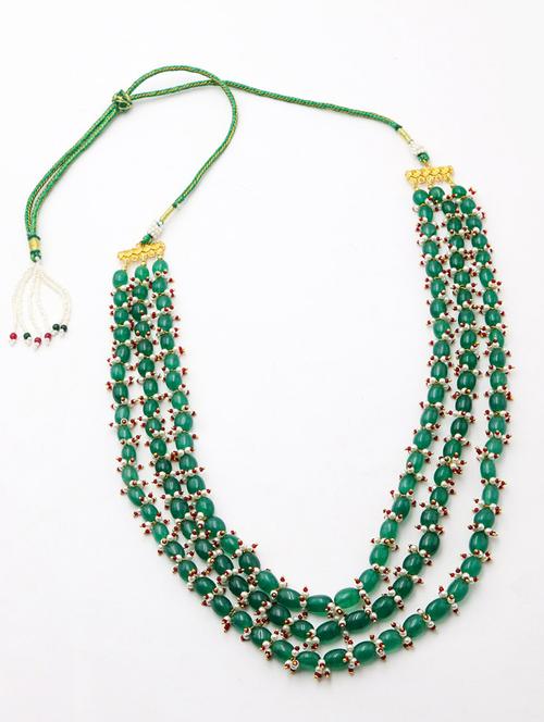 odette onyx green semi-precious bead and pearl necklace - 17863489 - Very Small Image - 1