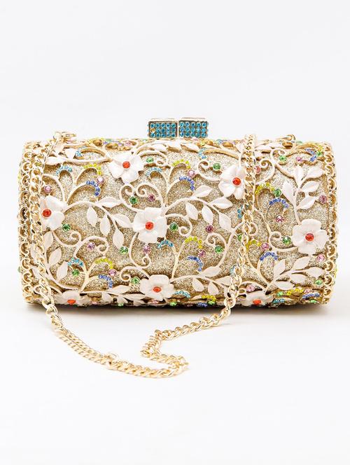 gold metal regular clutch - 17863554 - Very Small Image - 1