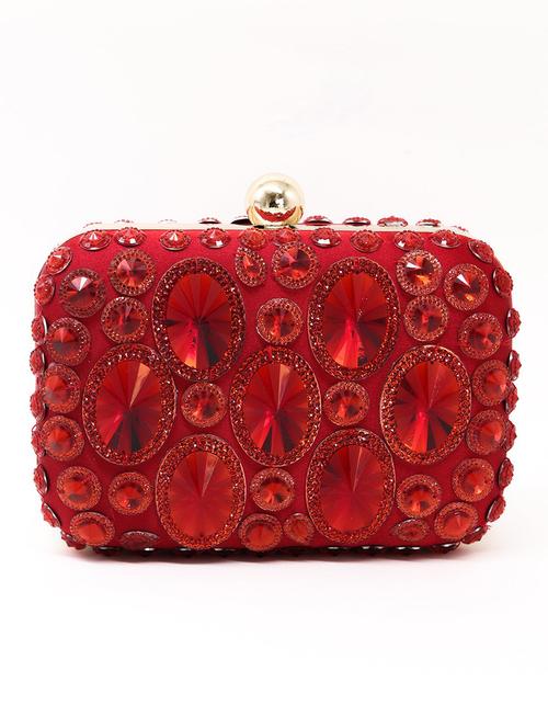 red polyester regular clutch - 17863567 - Very Small Image - 1