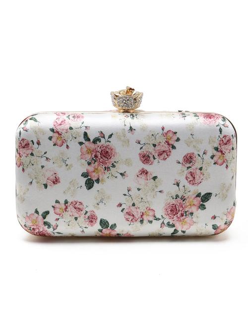 white polyester regular clutch - 17863602 - Very Small Image - 1