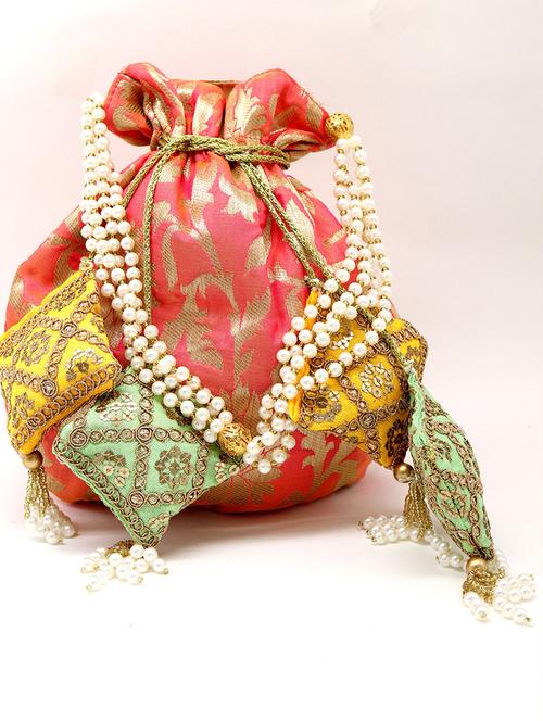 pink metal regular potli - 17863659 - Very Small Image - 1