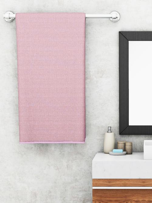 lorena quick-dry one side terry towel 100% cotton -1pc bath towel (soho) solid-rose - 17863868 - Very Small Image - 1