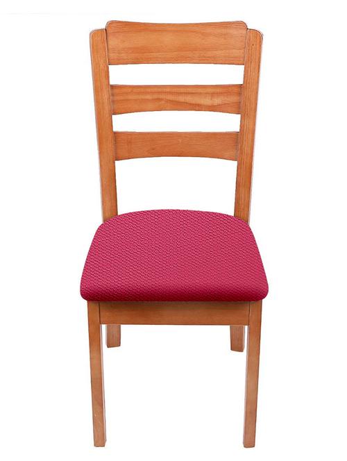 seat covers for dining room chairs stretch spandex , maroon - 17864038 - Very Small Image - 1