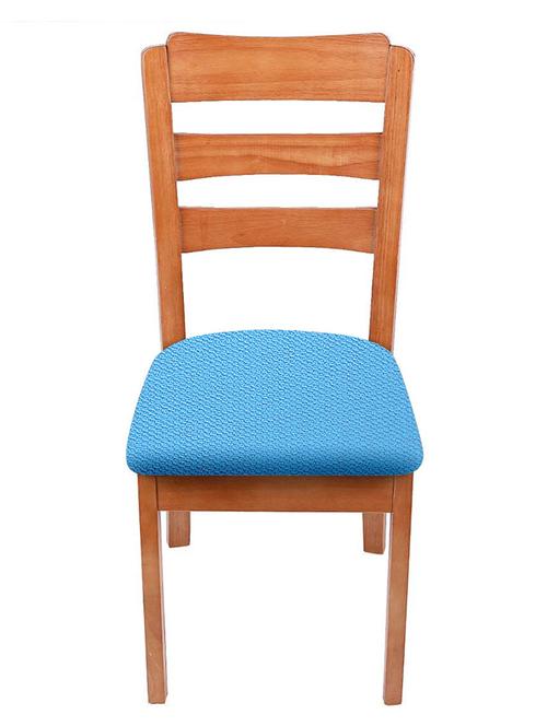 seat covers for dining room chairs stretch spandex , blue - 17864040 - Very Small Image - 1