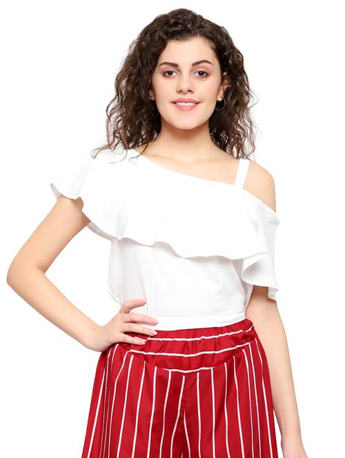 single sleeved solid top - 17866721 - Very Small Image - 1