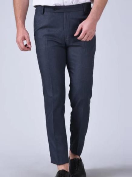 grey cotton formal trousers - 17866957 - Very Small Image - 1