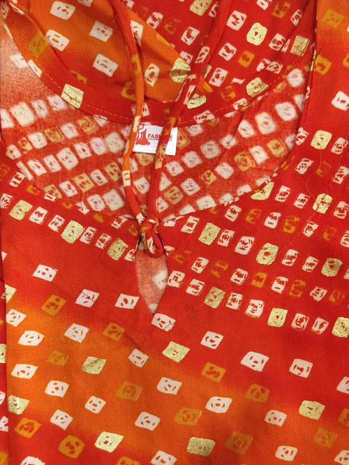 orange cotton kurta - 17866975 - Very Small Image - 1