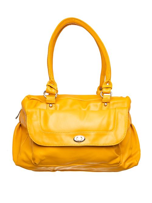 yellow leatherette (pu) handbag - 17866985 - Very Small Image - 1
