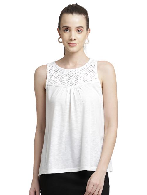 women's straight round neck top - 17868626 - Very Small Image - 1