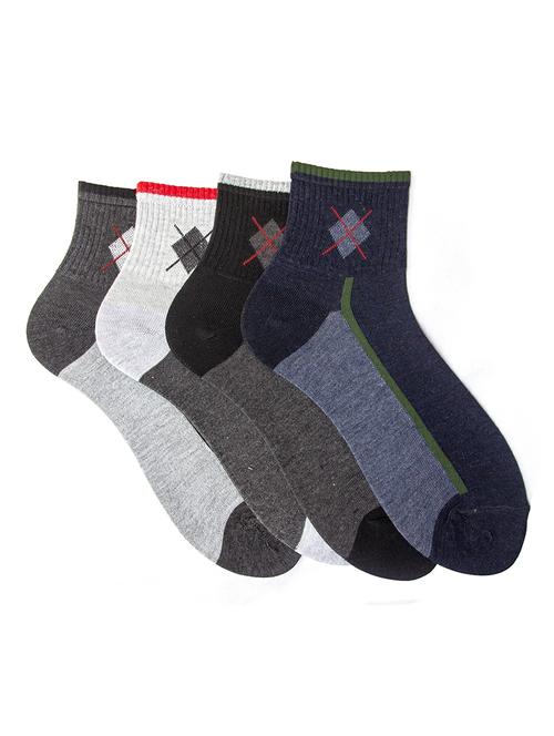multi colored cotton ankle length sock - 17868950 - Very Small Image - 1