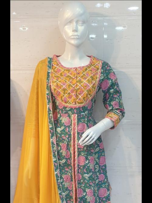 cotton kurti 3 ps set top - 17869015 - Very Small Image - 1