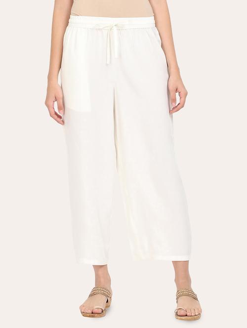 drawstring waist solid palazzo - 17869044 - Very Small Image - 1