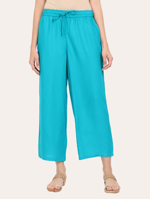 drawstring waist solid palazzo - 17869047 - Very Small Image - 1