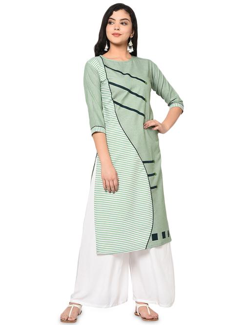 printed straight kurta - 17869112 - Very Small Image - 1