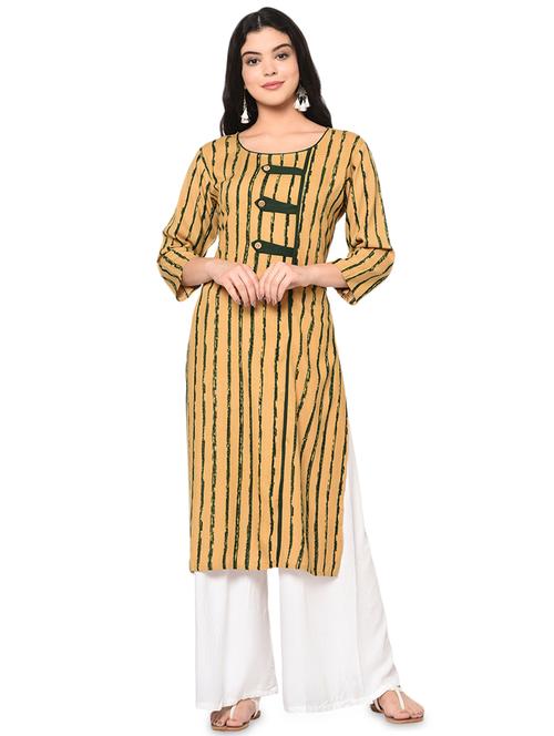 printed straight kurta - 17869120 - Very Small Image - 1