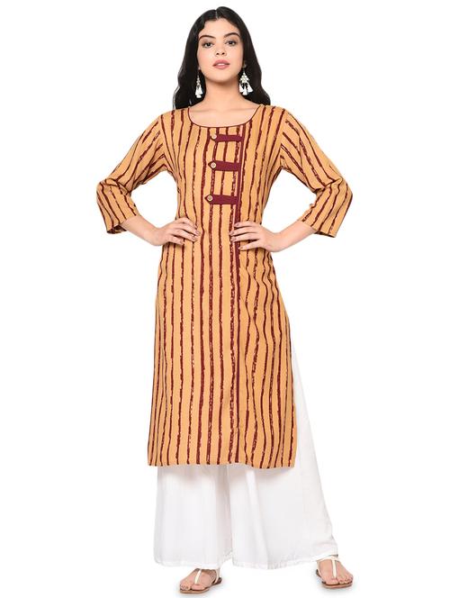 printed straight kurta - 17869121 - Very Small Image - 1