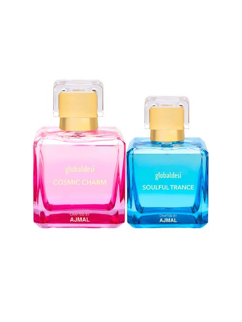 global desi cosmic charm 100ml & soulful trance 50ml eau de parfum for women crafted by ajmal + 2 parfum testers - 17869348 - Very Small Image - 1
