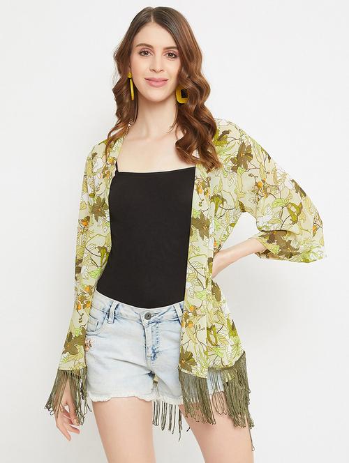 floral print regular shrug - 17869681 - Very Small Image - 1