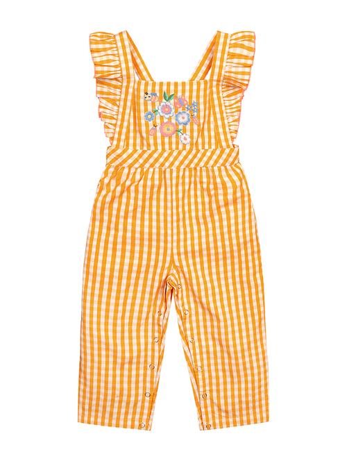 orange checkered full length jump suit - 17870362 - Very Small Image - 1