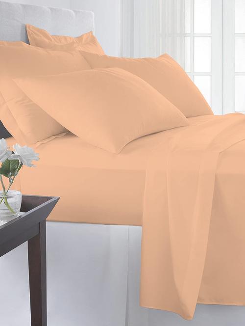 orange cotton bedsheet - 17870382 - Very Small Image - 1