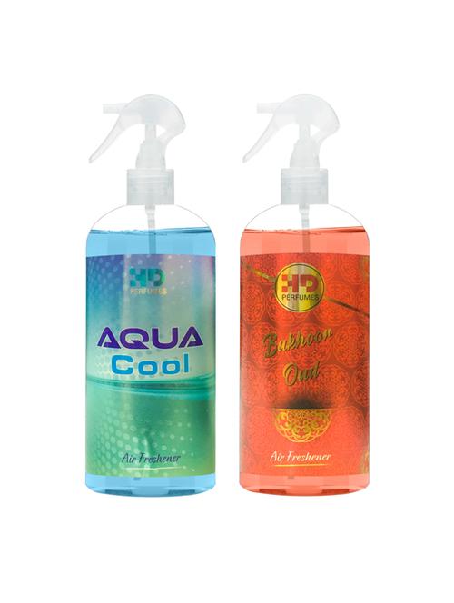 hd aqua cool and bakhoor oud refreshing room freshener spray 300 ml pack of 2 - 17870735 - Very Small Image - 1
